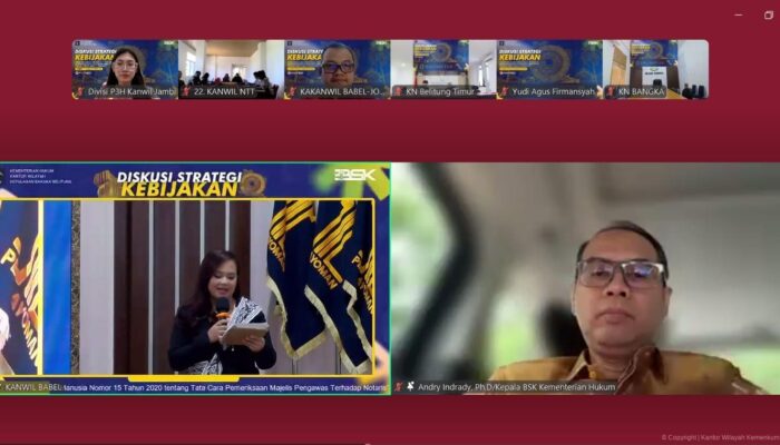 Kanwil Kemenkum Jambi Ikuti DSK Babel, Evaluasi Pemeriksaan Majelis Pengawas Notaris