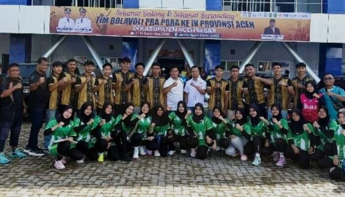 Cabor Tim Volly Putra dan Putri KONI Aceh Tamiang Ikut Pra Pora Aceh
