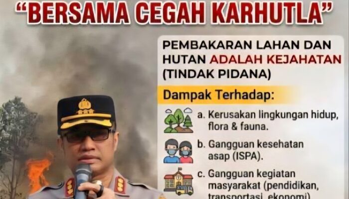 Cegah Karhutla di Kota Jambi, Kapolresta Minta Warga Tidak Membakar Lahan