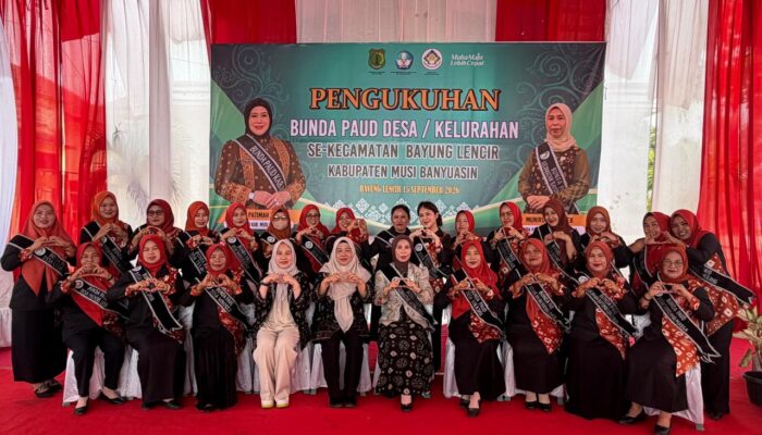 23 Bunda PAUD Desa dan Kelurahan di Bayung Lencir Dikukuhkan, Perkuat Layanan PAUD