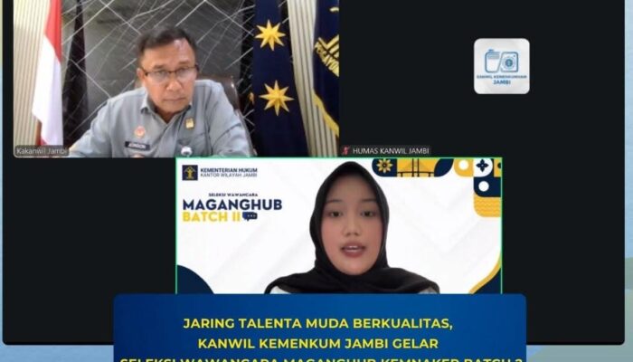 Kanwil Kemenkum Jambi Seleksi Peserta MagangHub Kemnaker Batch 2, Uji Kompetensi dan Motivasi Talenta Muda