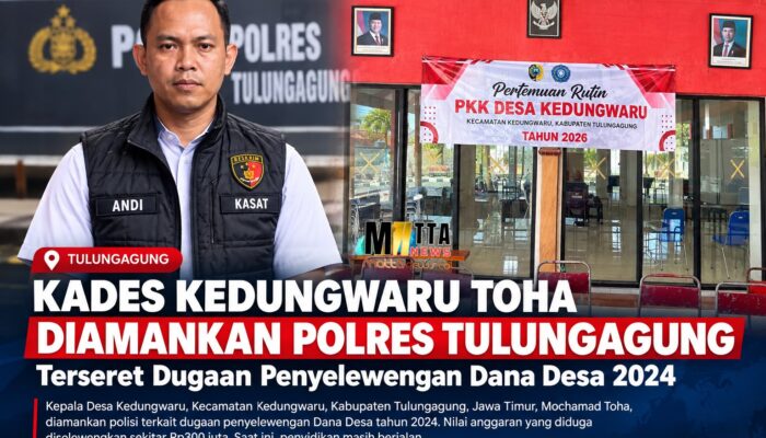 Kades Kedungwaru Toha Diamankan Polres Tulungagung, Terseret Dugaan Penyelewengan Dana Desa Rp300 Juta