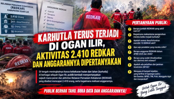 Karhutla Terus Terjadi di Ogan Ilir, Bagaimana Peran REDKAR?