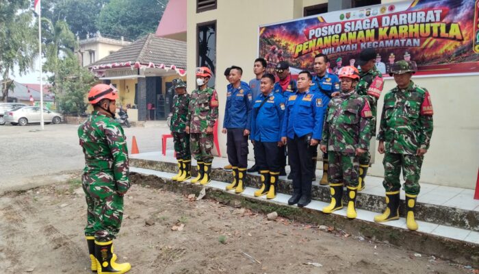 Posko Karhutlah Koramil Makrayu Terapkan Pergantian Shift Siaga, Personel dan Peralatan Dipastikan Siap