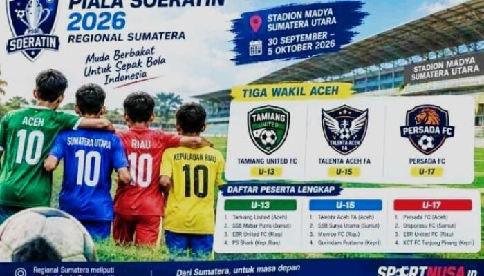 Tamiang United FC Siap Bertarung di Piala Soeratin Regional Sumatera Wakili Aceh