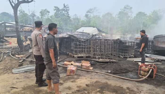 Kebakaran Lokasi Penyulingan Minyak Tradisional di Bayung Lencir, Polisi Lakukan Penyelidikan