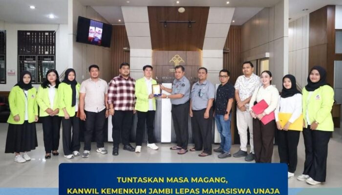 Tuntaskan Masa Magang, Kanwil Kemenkum Jambi Lepas Mahasiswa UNAJA