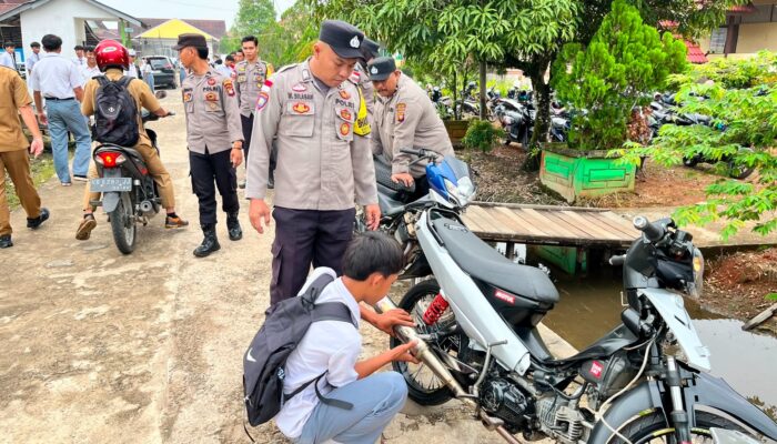 Operasi Senyap di Parkiran Sekolah: Sehari, 13 Motor Knalpot Brong Pelajar di Kapuas Hulu Kena Razia