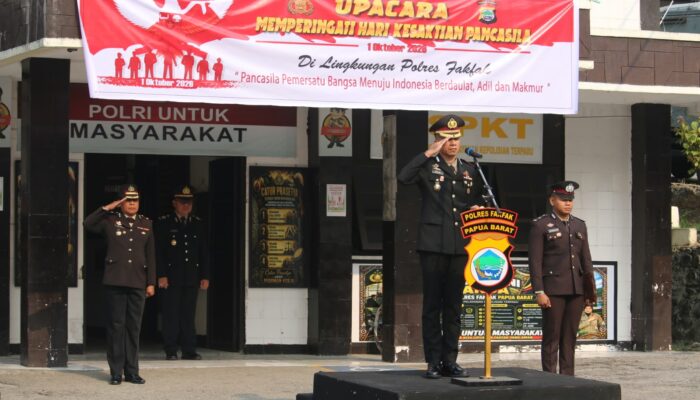 Polres Fakfak Gelar Upacara Hari Kesaktian Pancasila