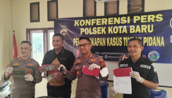 Ungkap 4 Kasus Kejahatan, Polsek Kota Baru Jambi Amankan Tersangka hingga Penadah