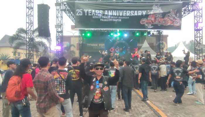 Peringati 25 Tahun SOG Indonesia Palembang Chapter Digelar Meriah di Halaman DPRD Sumsel, Pererat Tali Silaturahmi Scooterist se Indonesia