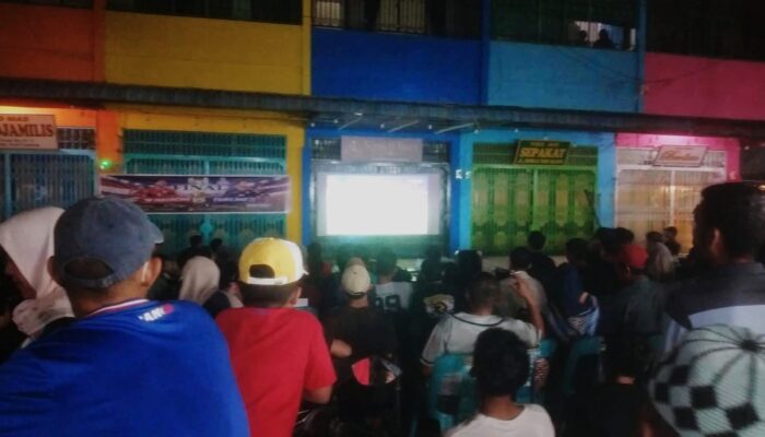 Kolaborasi bersama pelaku UMKM, Forkopimcam Kualasimpang Nobar Final Piala FIFA ASEAN CUP 2026