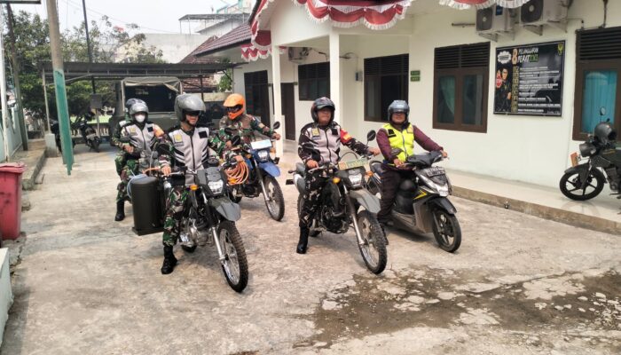 Tekan Kebakaran Lahan, Koramil Sukarami Patroli Karhutla