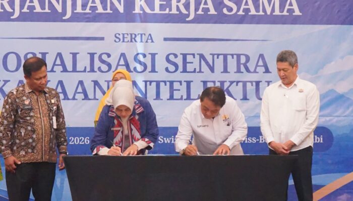 Kanwil Kemenkum Jambi Teken MoU dan PKS, Perkuat Ekosistem Kekayaan Intelektual