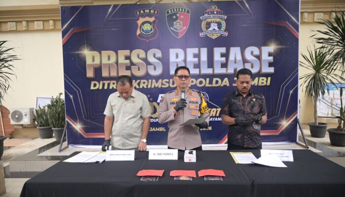 Polda Jambi Ungkap Dugaan Tambang Emas Ilegal di Bungo, Tiga Orang Jadi Tersangka