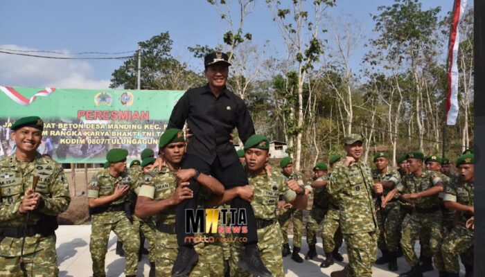 Jalan Rabat Beton Karya Bakti TNI Diresmikan, Plt Bupati Tulungagung Ajak Warga Jaga Infrastruktur
