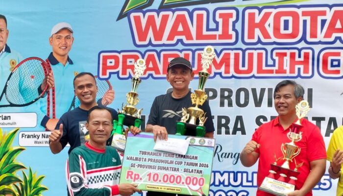 Kejuaraan Tenis Wali Kota Cup Prabumulih 2026 Sukses Digelar, ini Kata Sekda Elman dan Usman PELTI